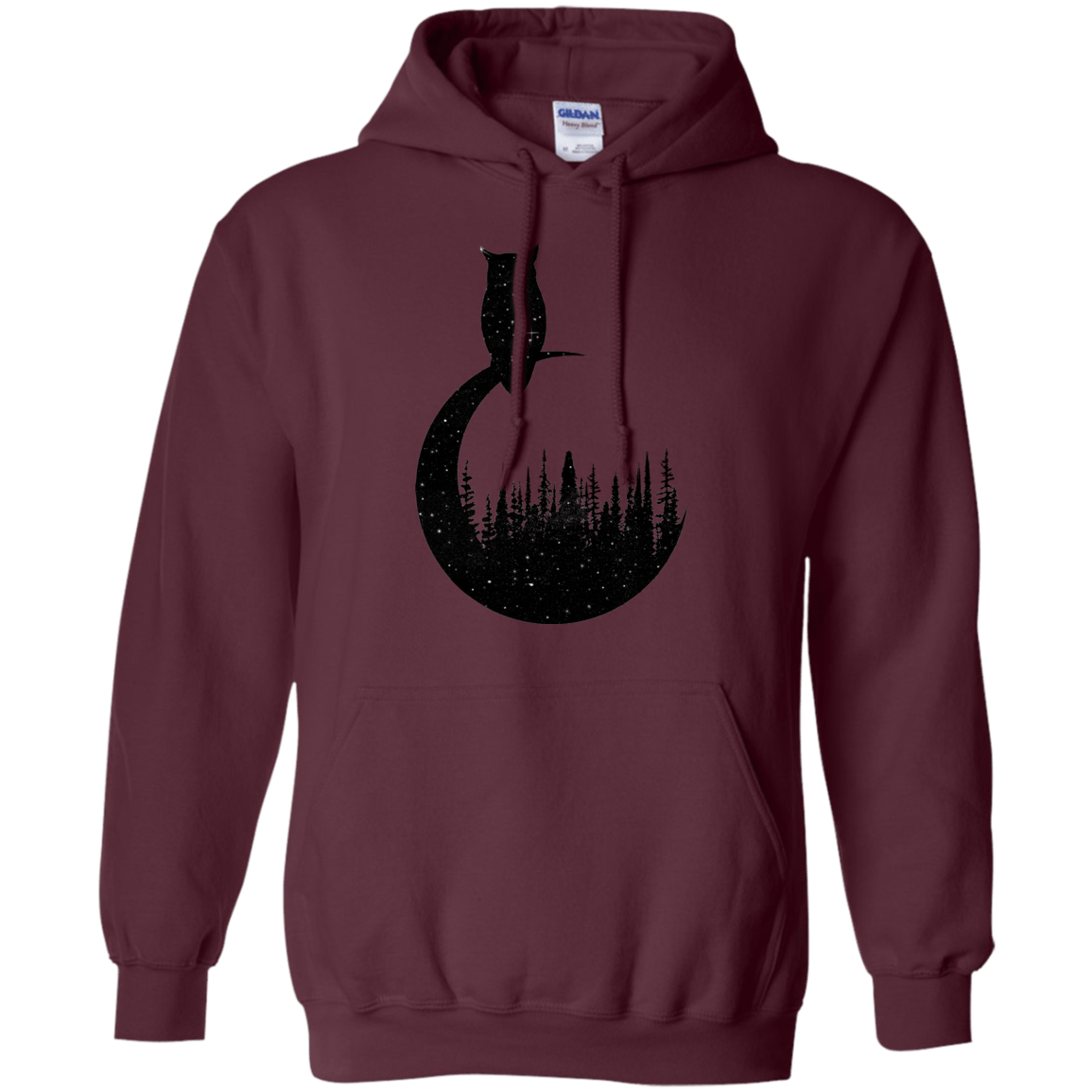 Sweatshirts Maroon / S Perched Owl Pullover Hoodie