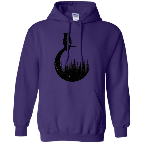 Sweatshirts Purple / S Perched Owl Pullover Hoodie