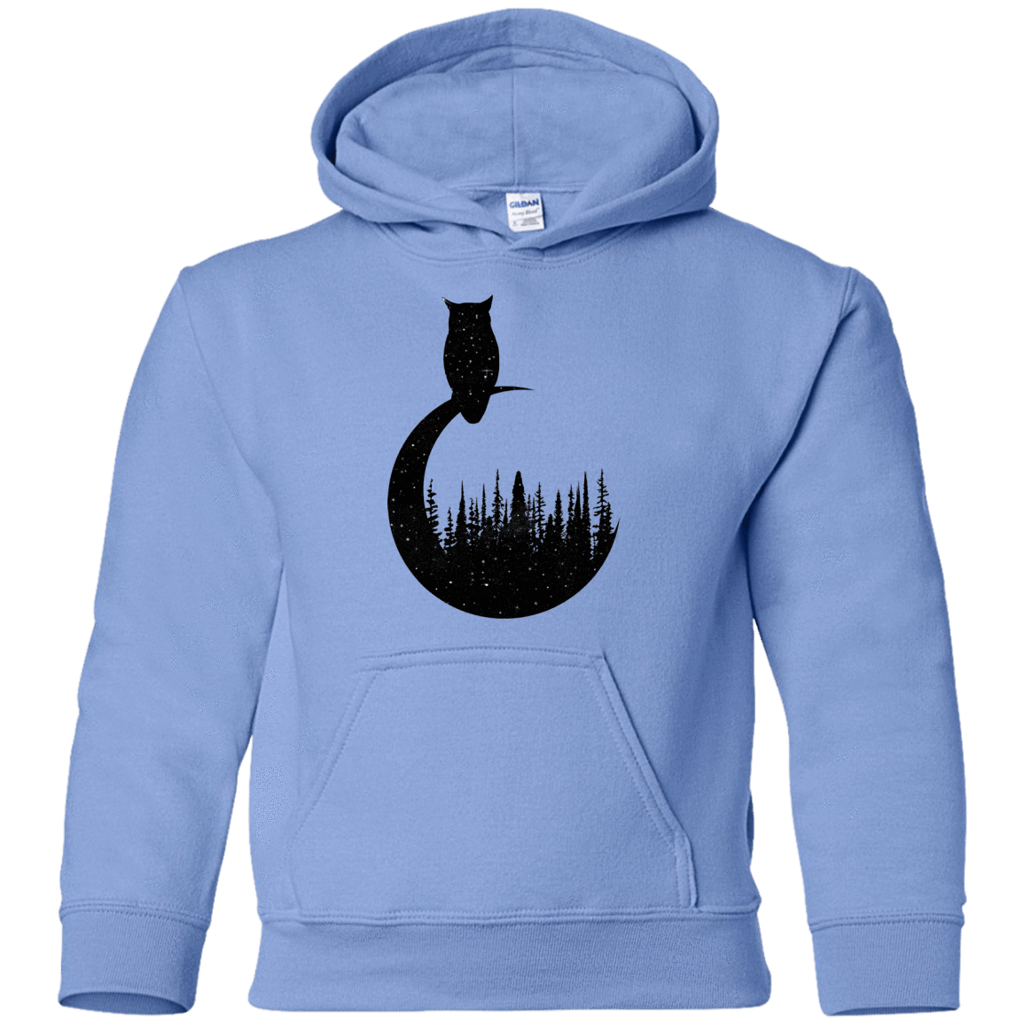 Sweatshirts Carolina Blue / YS Perched Owl Youth Hoodie
