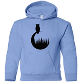 Sweatshirts Carolina Blue / YS Perched Owl Youth Hoodie