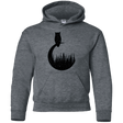 Sweatshirts Dark Heather / YS Perched Owl Youth Hoodie