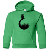 Sweatshirts Irish Green / YS Perched Owl Youth Hoodie