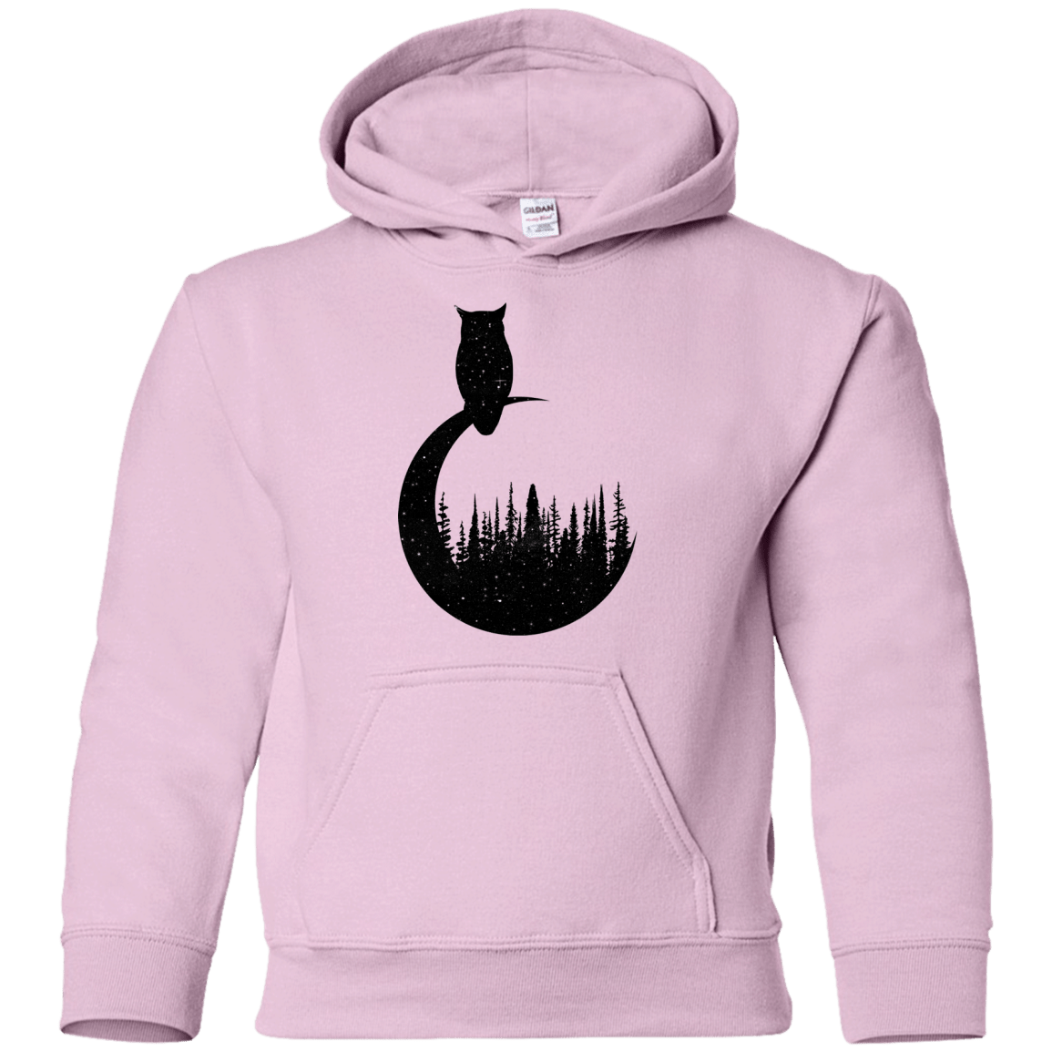 Sweatshirts Light Pink / YS Perched Owl Youth Hoodie
