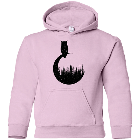 Sweatshirts Light Pink / YS Perched Owl Youth Hoodie