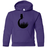 Sweatshirts Purple / YS Perched Owl Youth Hoodie