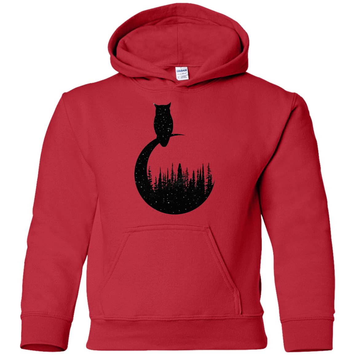 Sweatshirts Red / YS Perched Owl Youth Hoodie
