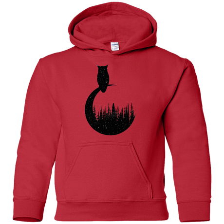 Sweatshirts Red / YS Perched Owl Youth Hoodie