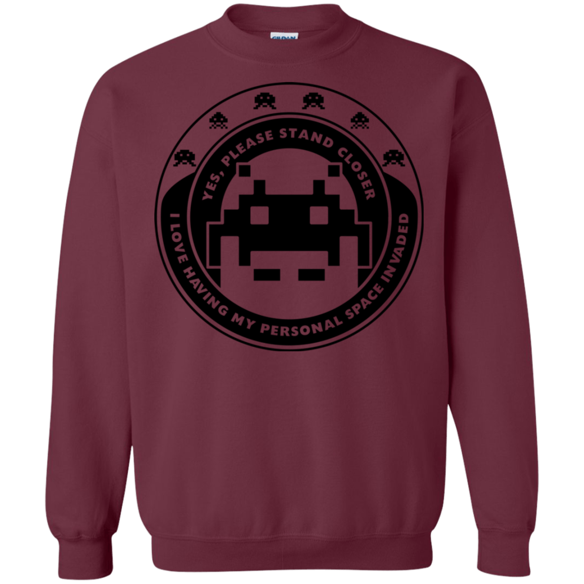 Sweatshirts Maroon / S Personal Space Invader Crewneck Sweatshirt