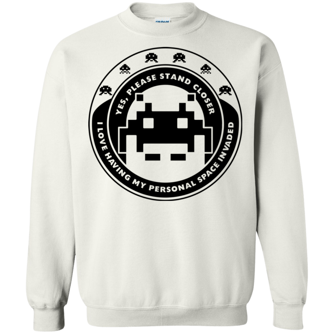 Sweatshirts White / S Personal Space Invader Crewneck Sweatshirt