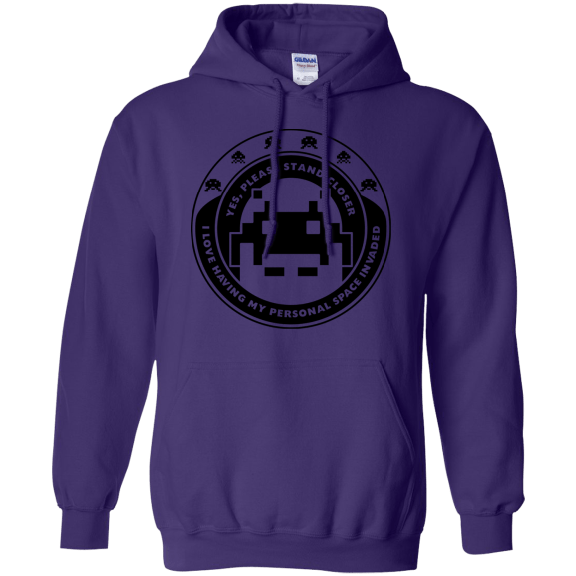 Sweatshirts Purple / S Personal Space Invader Pullover Hoodie