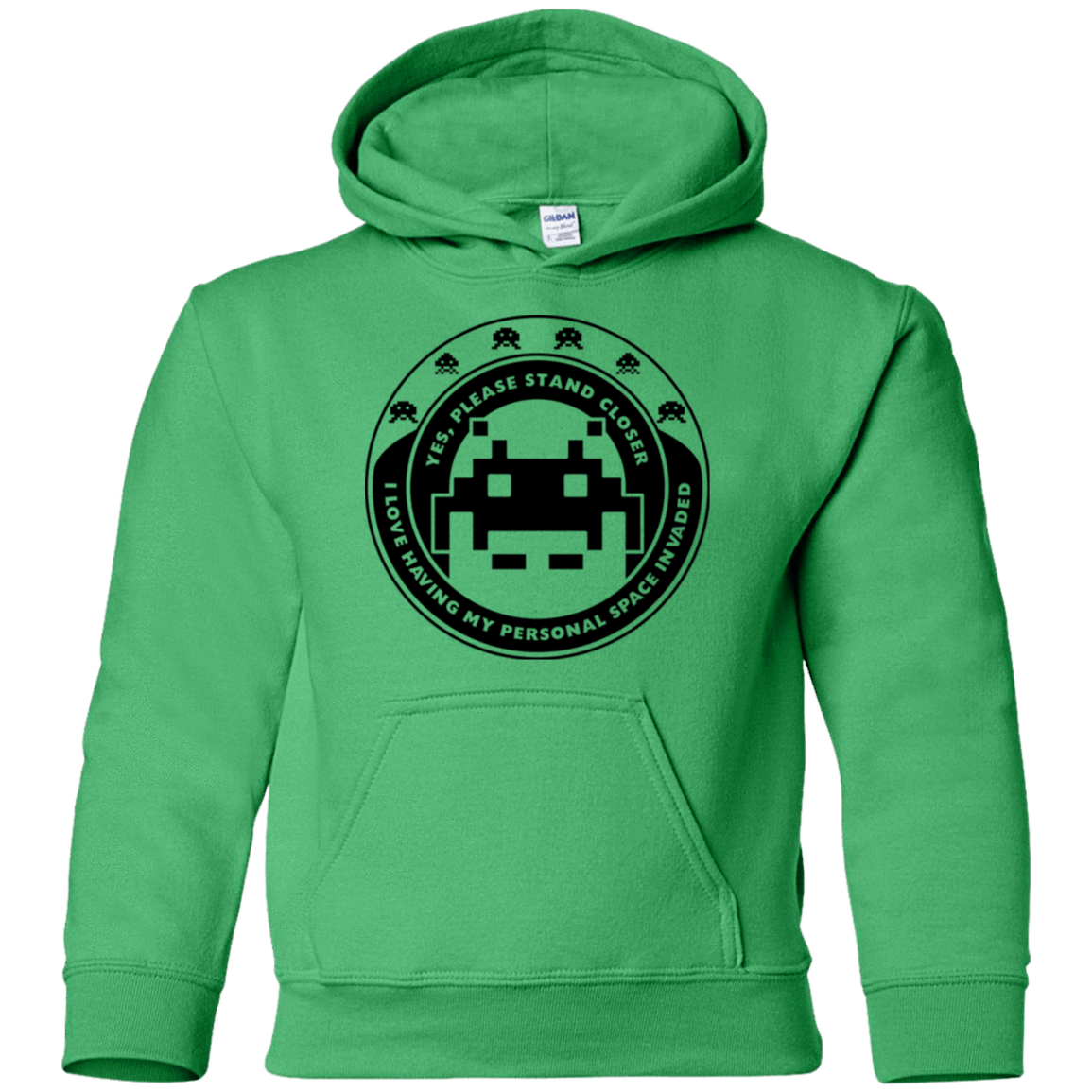 Sweatshirts Irish Green / YS Personal Space Invader Youth Hoodie