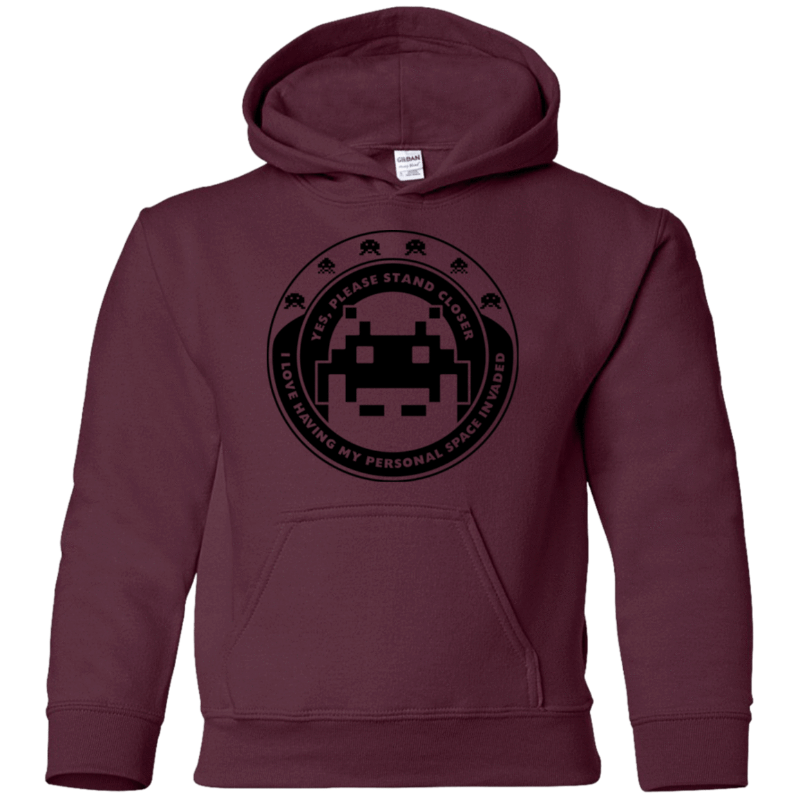 Sweatshirts Maroon / YS Personal Space Invader Youth Hoodie