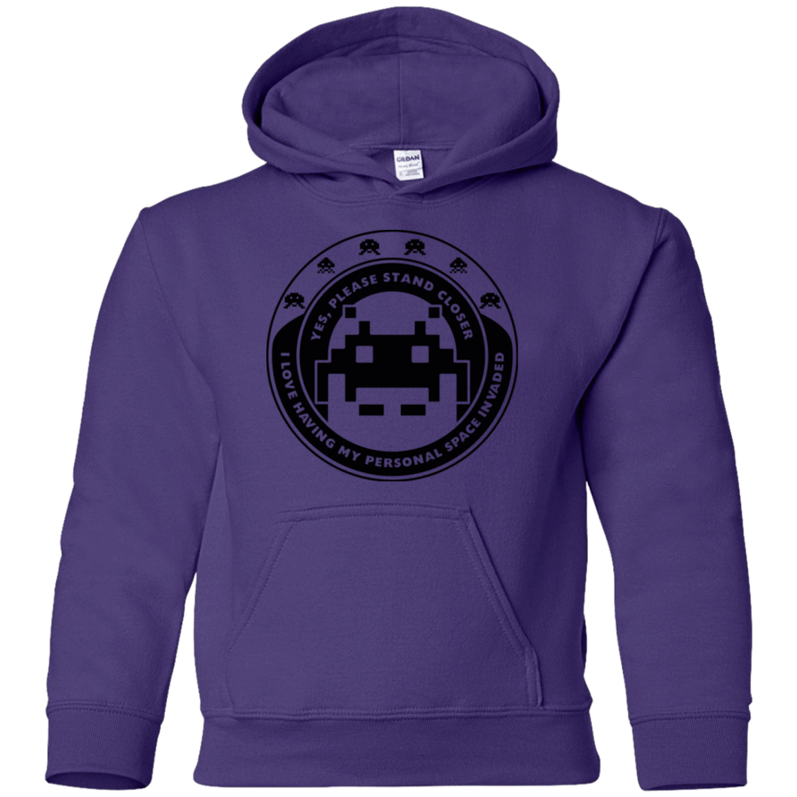 Sweatshirts Purple / YS Personal Space Invader Youth Hoodie