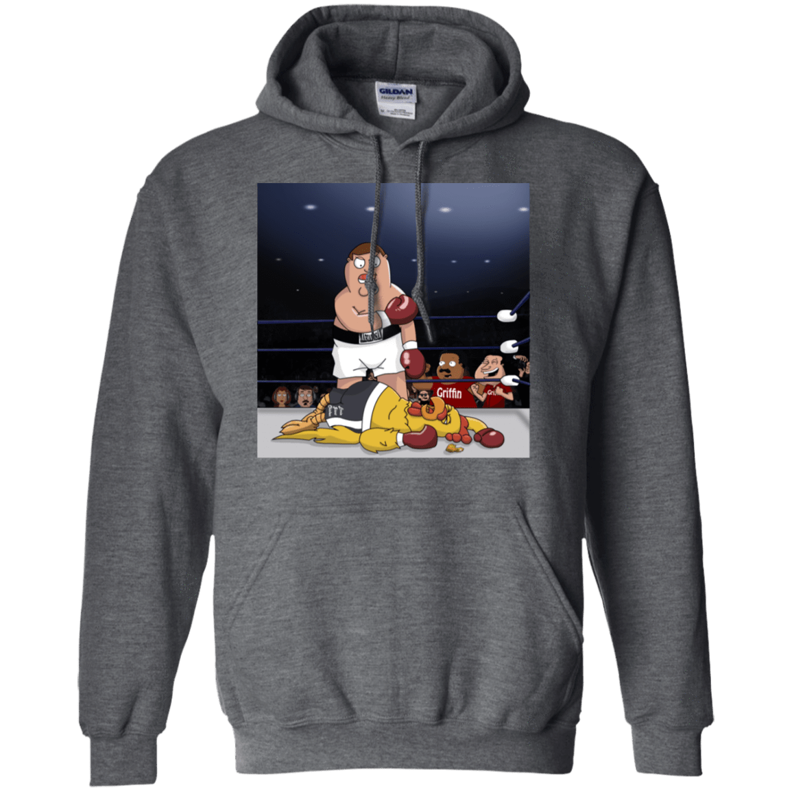 Sweatshirts Dark Heather / S Peter vs Giant Chicken Pullover Hoodie