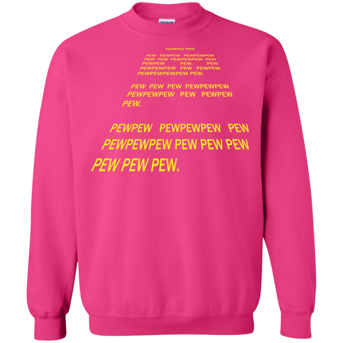 Sweatshirts Heliconia / S Pew Pew Pew Crewneck Sweatshirt