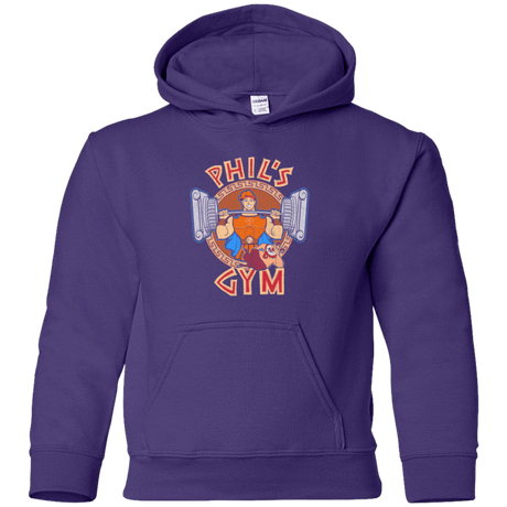 Sweatshirts Purple / YS Phil's Gym Youth Hoodie