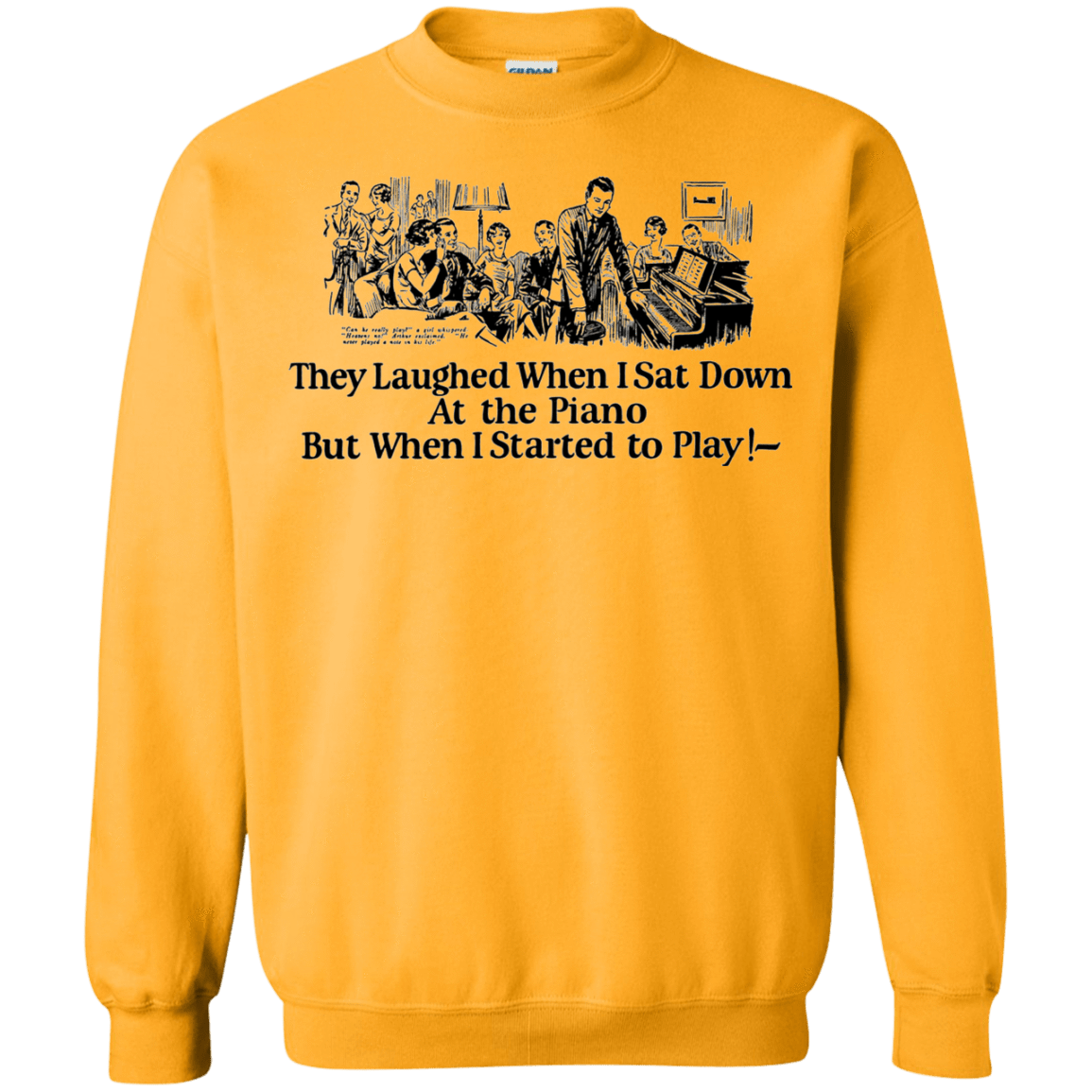 Sweatshirts Gold / Small Piano Crewneck Sweatshirt