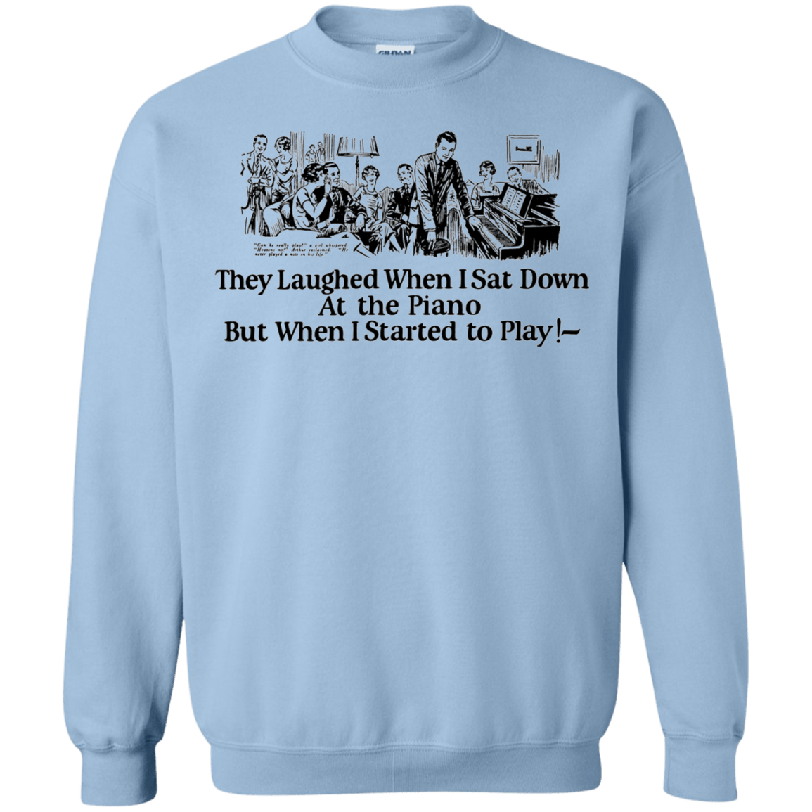 Sweatshirts Light Blue / Small Piano Crewneck Sweatshirt