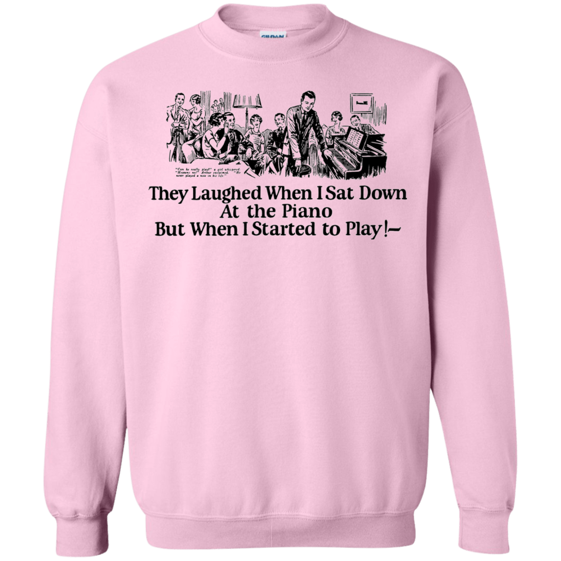 Sweatshirts Light Pink / Small Piano Crewneck Sweatshirt