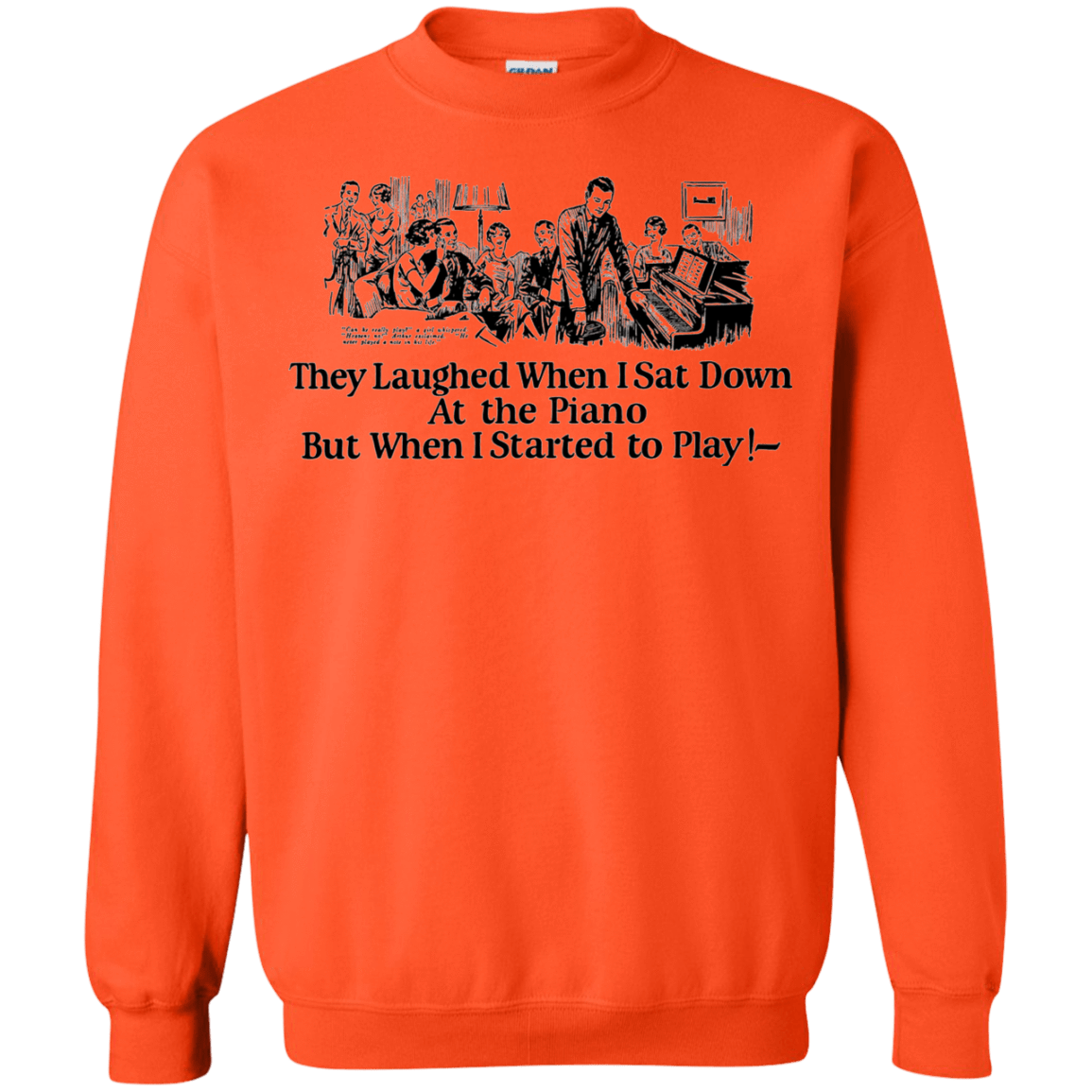 Sweatshirts Orange / Small Piano Crewneck Sweatshirt