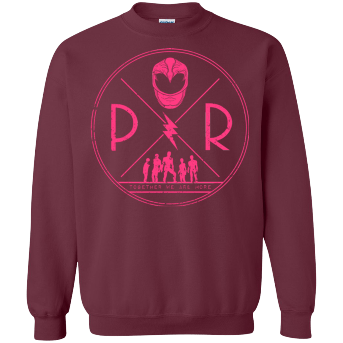 Sweatshirts Maroon / Small Pink Power Crewneck Sweatshirt