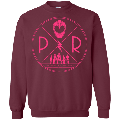 Sweatshirts Maroon / Small Pink Power Crewneck Sweatshirt