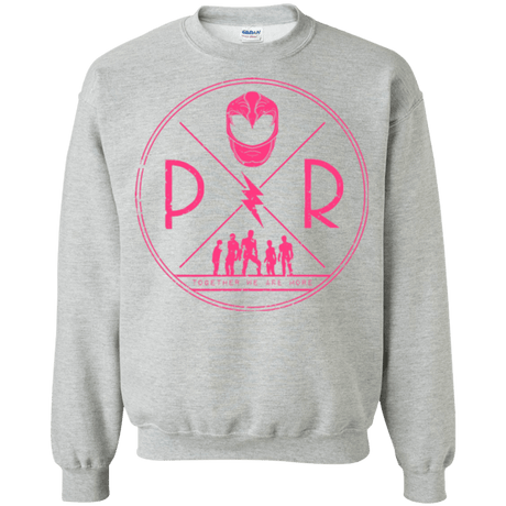 Sweatshirts Sport Grey / Small Pink Power Crewneck Sweatshirt