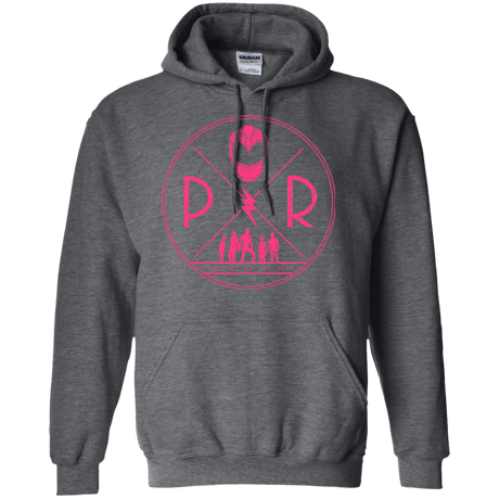 Sweatshirts Dark Heather / Small Pink Power Pullover Hoodie