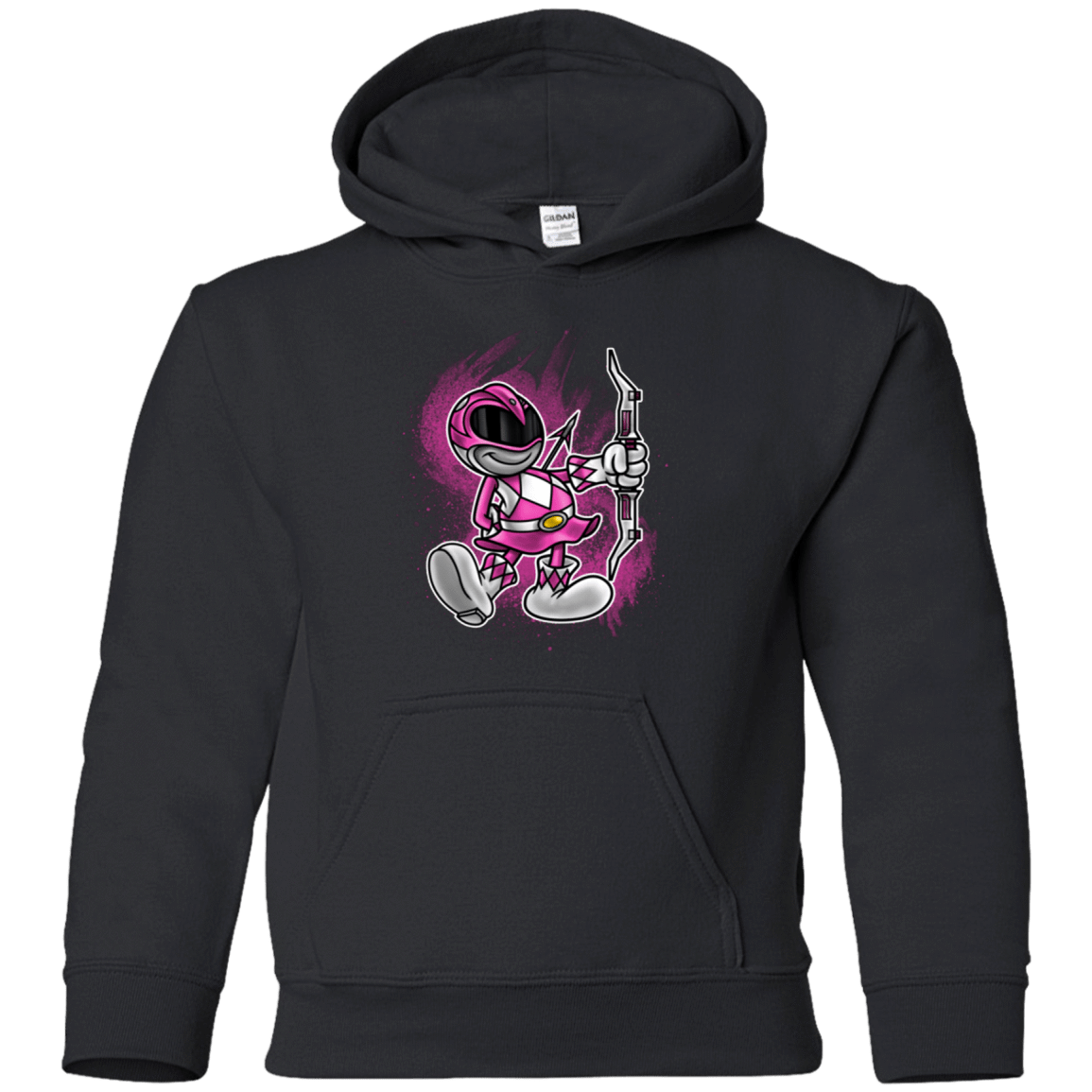 Sweatshirts Black / YS Pink Ranger Artwork Youth Hoodie