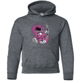 Sweatshirts Dark Heather / YS Pink Ranger Artwork Youth Hoodie