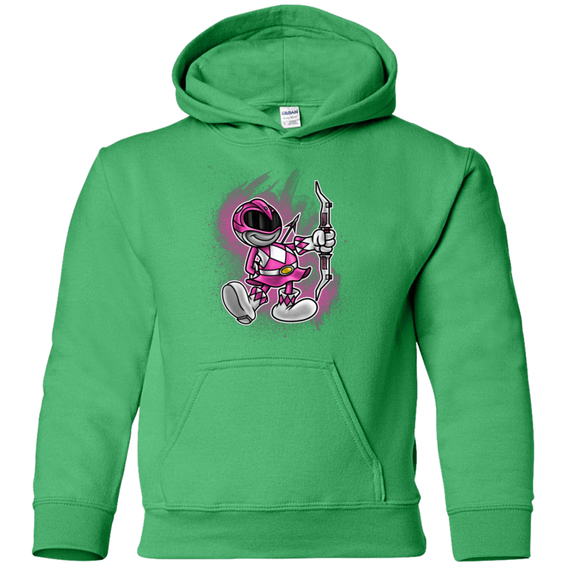 Sweatshirts Irish Green / YS Pink Ranger Artwork Youth Hoodie