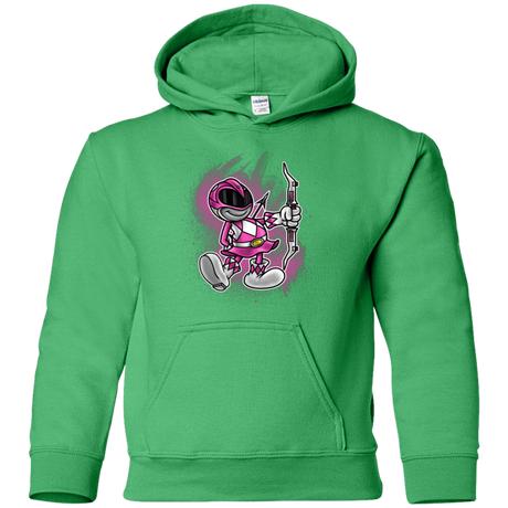 Sweatshirts Irish Green / YS Pink Ranger Artwork Youth Hoodie