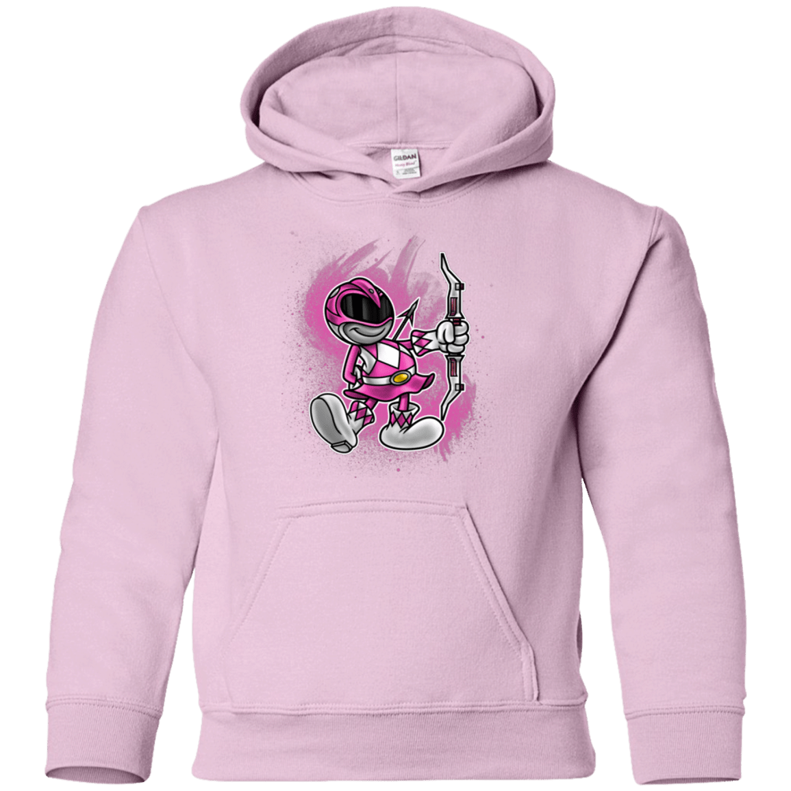 Sweatshirts Light Pink / YS Pink Ranger Artwork Youth Hoodie