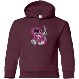 Sweatshirts Maroon / YS Pink Ranger Artwork Youth Hoodie