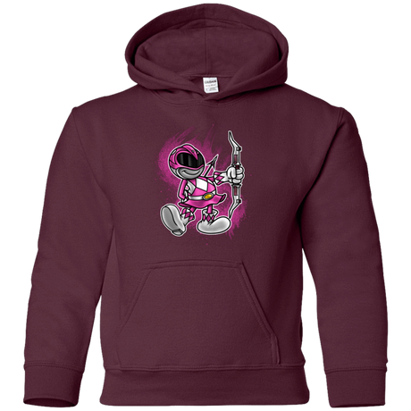 Sweatshirts Maroon / YS Pink Ranger Artwork Youth Hoodie
