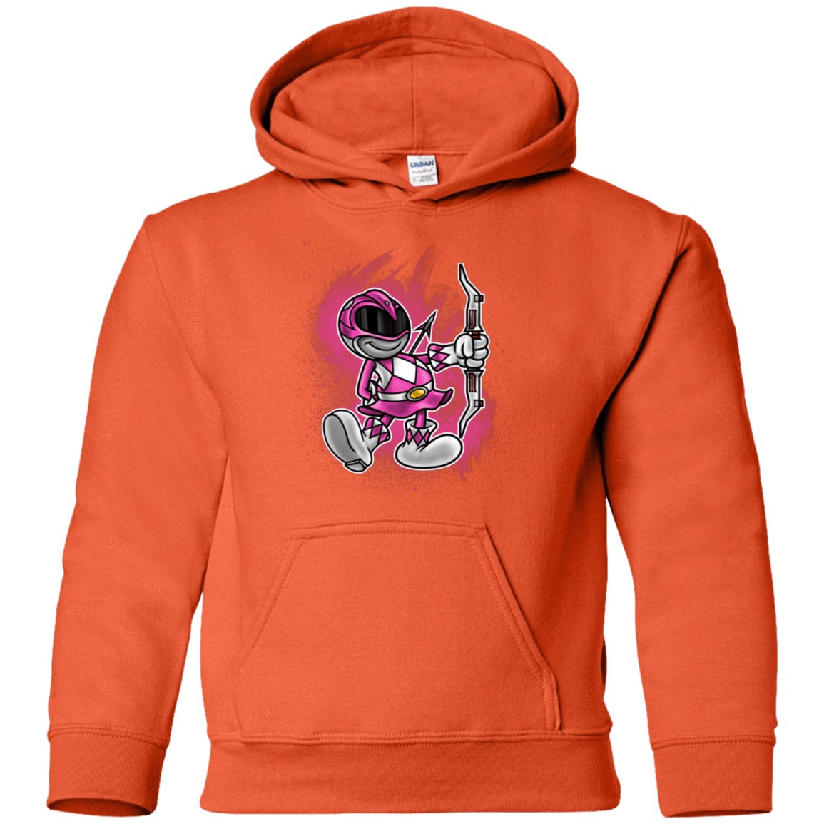 Sweatshirts Orange / YS Pink Ranger Artwork Youth Hoodie