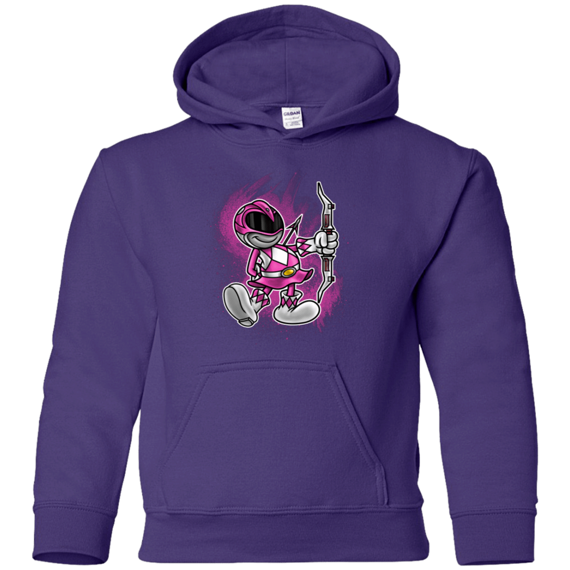 Sweatshirts Purple / YS Pink Ranger Artwork Youth Hoodie