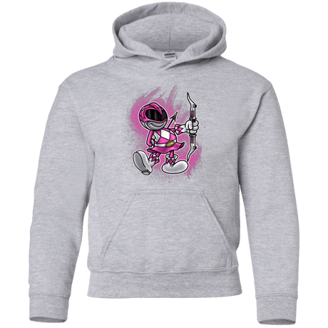 Sweatshirts Sport Grey / YS Pink Ranger Artwork Youth Hoodie