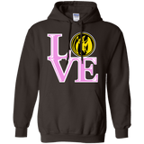 Sweatshirts Dark Chocolate / Small Pink Ranger LOVE Pullover Hoodie