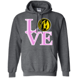 Sweatshirts Dark Heather / Small Pink Ranger LOVE Pullover Hoodie