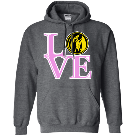 Sweatshirts Dark Heather / Small Pink Ranger LOVE Pullover Hoodie