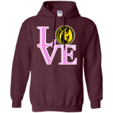 Sweatshirts Maroon / Small Pink Ranger LOVE Pullover Hoodie