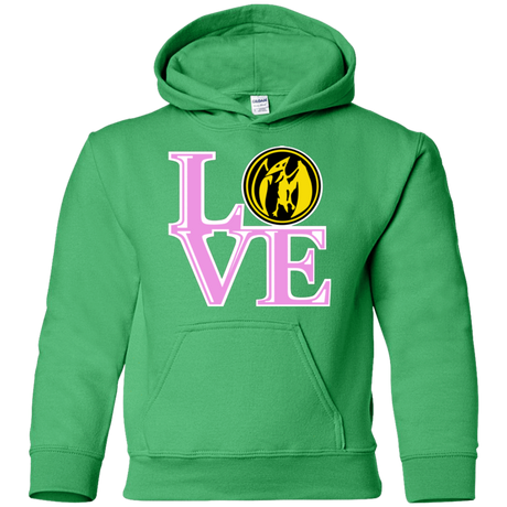 Sweatshirts Irish Green / YS Pink Ranger LOVE Youth Hoodie