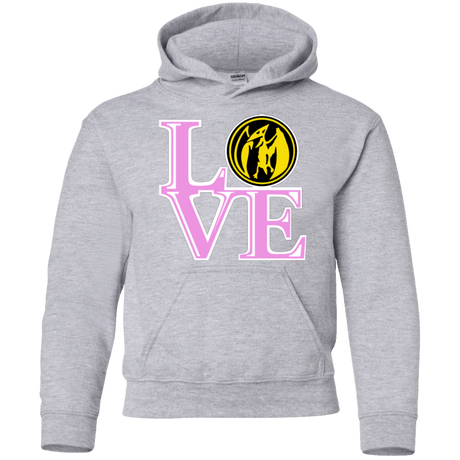 Sweatshirts Sport Grey / YS Pink Ranger LOVE Youth Hoodie
