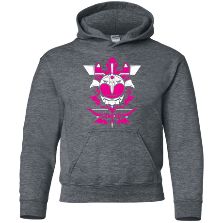 Sweatshirts Dark Heather / YS Pink Ranger Youth Hoodie