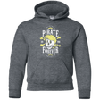 Sweatshirts Dark Heather / YS Pirate Forever Youth Hoodie