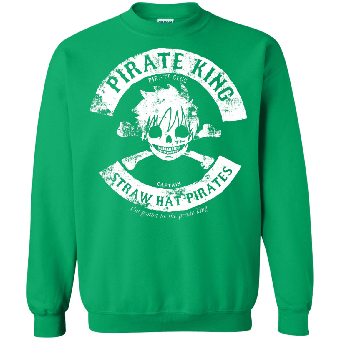 Sweatshirts Irish Green / S Pirate King Skull Crewneck Sweatshirt