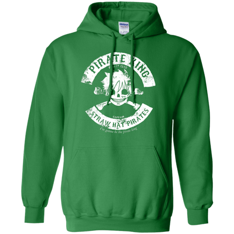 Sweatshirts Irish Green / S Pirate King Skull Pullover Hoodie