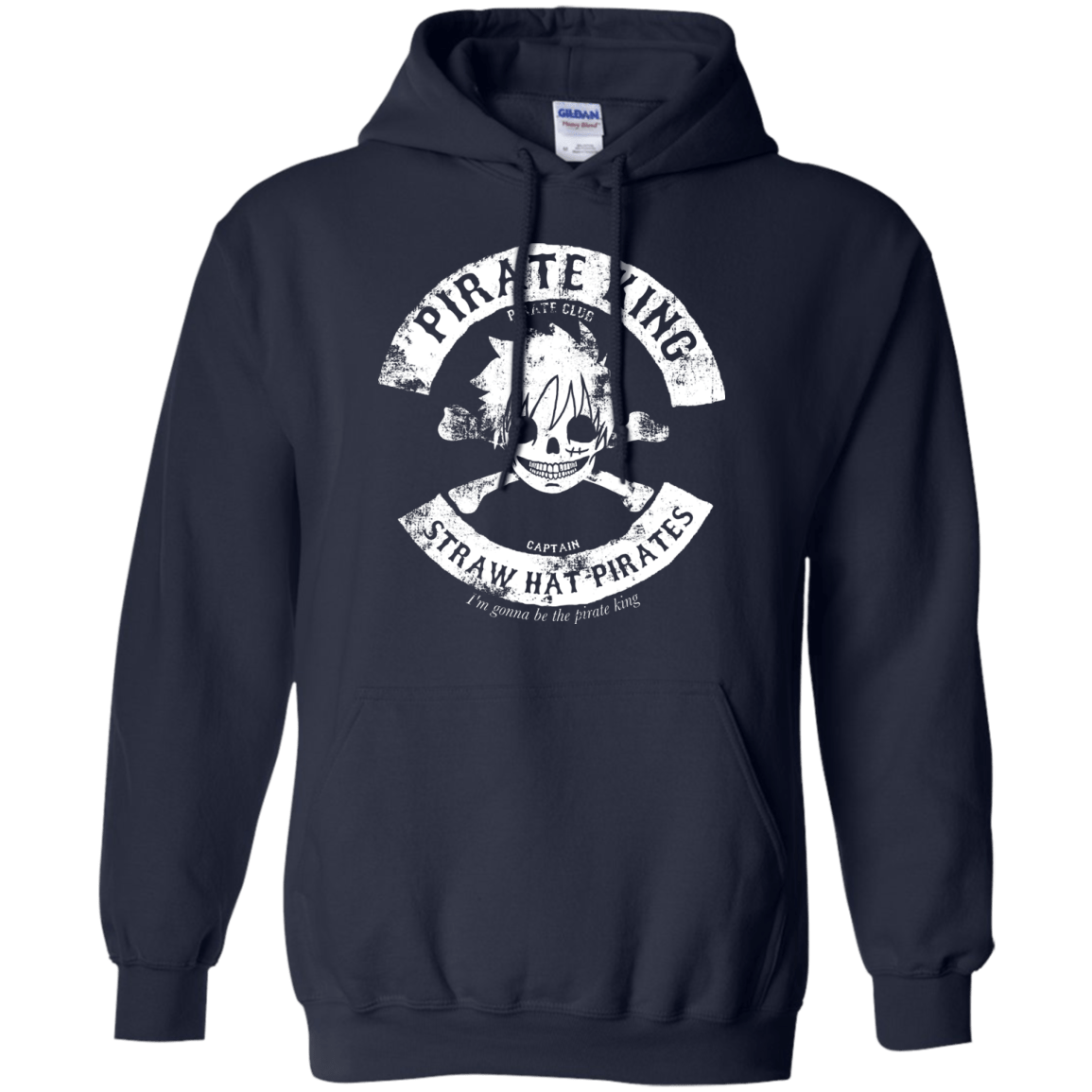 Sweatshirts Navy / S Pirate King Skull Pullover Hoodie
