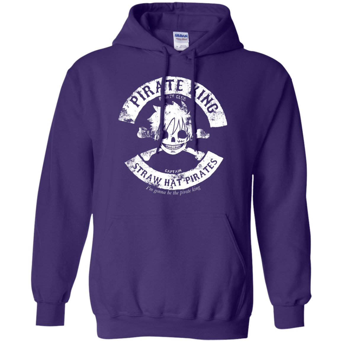 Sweatshirts Purple / S Pirate King Skull Pullover Hoodie